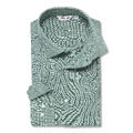 1123-L Mod Green M Long Sleeve LINEN