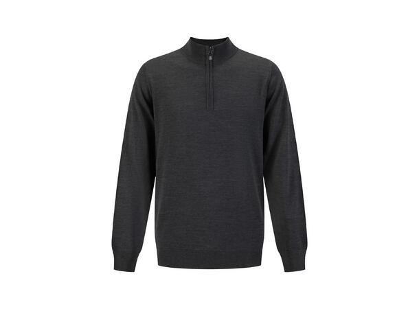 YTT07308 PF Zip Charcoal L Men's Half Zip Sweater